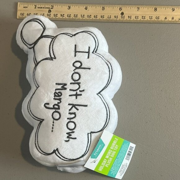 Christmas Vacation Dog Toy Plush Margo Todd Thought Bubble Why is Carpet Wet - Picture 6 of 7